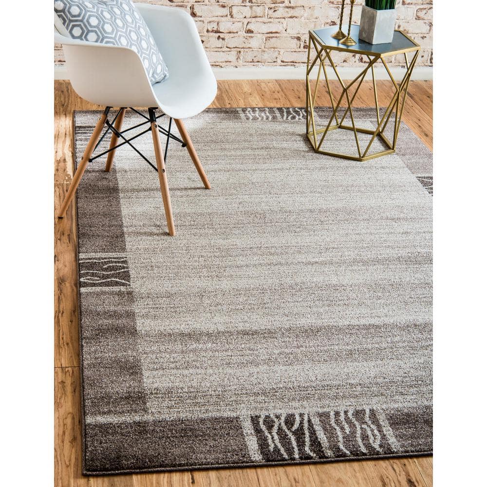 Del Mar Brown Tufted Rectangular Stain-Resistant Rug