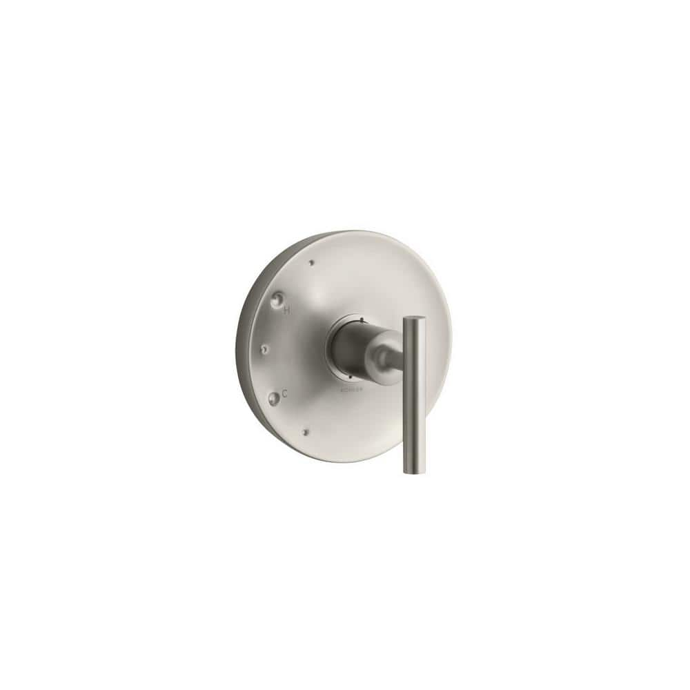 KOHLER Purist 1-Handle Tub and Shower Faucet Trim Kit with Lever Handle in Vibrant Brushed Nickel (Valve not included)