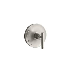 Purist 1-Handle Tub and Shower Faucet Trim Kit with Lever Handle in Vibrant Brushed Nickel (Valve not included)
