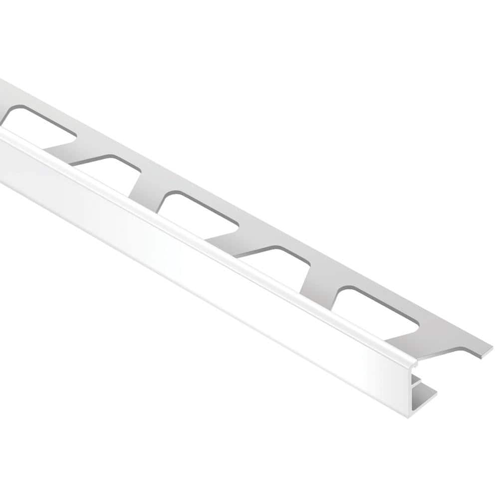 Schluter Jolly-P Bright White 7/16 in. x 8 ft. 2-1/2 in. PVC Tile