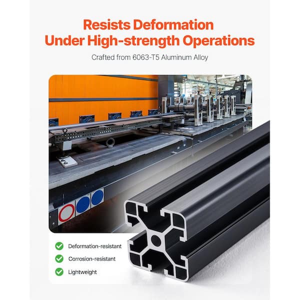 SKYSHALO 4 Pieces 39.4 in. T Slot 4040 Aluminum Extrusion Profile