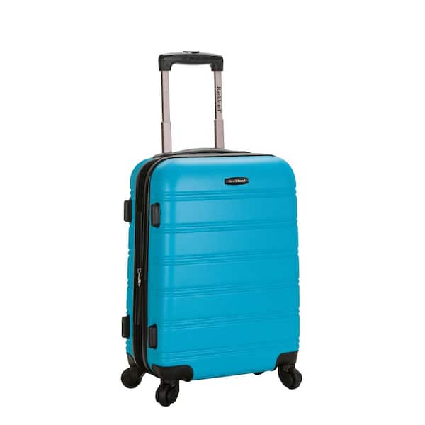 Rockland Melbourne 20 in. Expandable Carry on Hardside Spinner Luggage, Turquoise