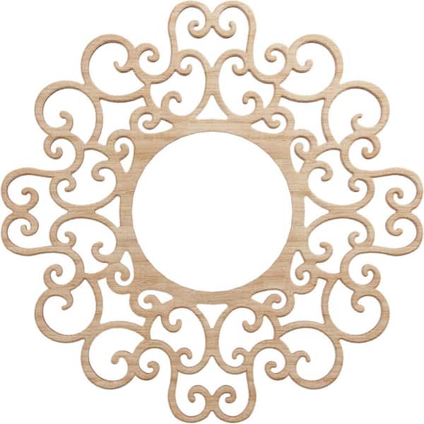 Ekena Millwork 0.25 in. x 6.875 in. x 18 in. Wood Medallion Moulding