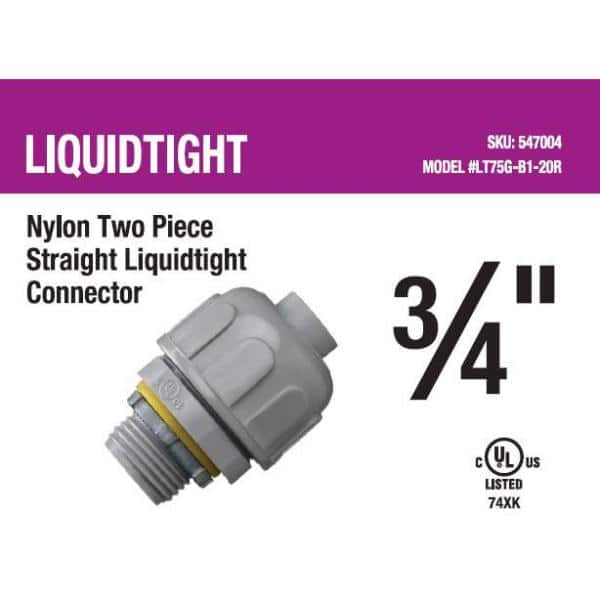 Carlon Nonmetallic liquidight straight 3/4 in. fitting