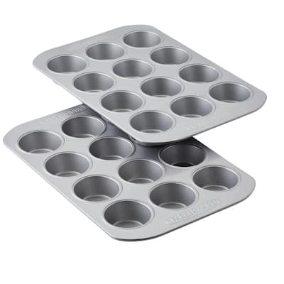 Fox Run 4868 Muffin Pan, 12 Cup, Stainless Steel