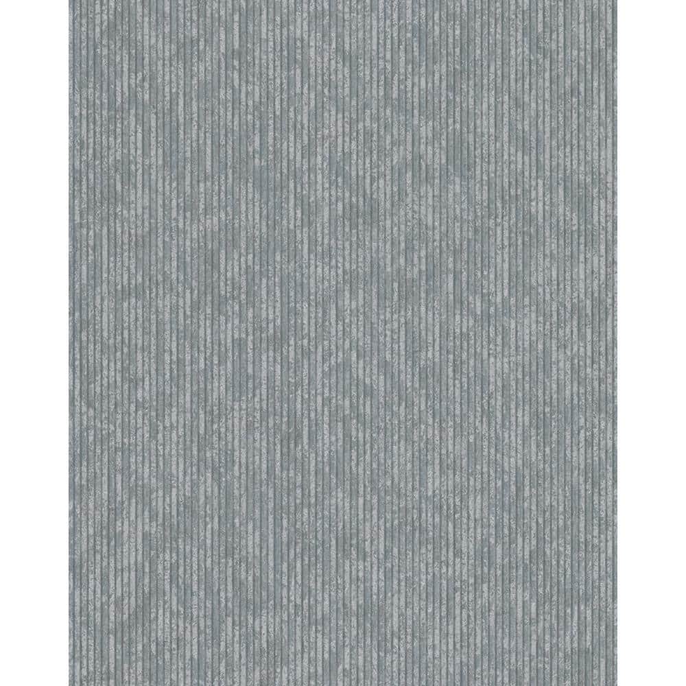 Industrial Stripe Silver/Grey Metallic Finish Vinyl on Non-Woven Non-Pasted