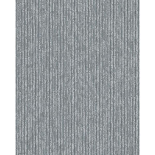 Unbranded Industrial Stripe Silver/Grey Metallic Finish Vinyl on Non-Woven Non-Pasted Wallpaper Roll