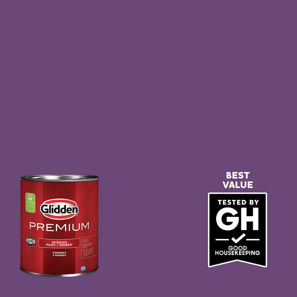 Glidden Premium 1 qt. PPG1176-7 Perfectly Purple Semi-Gloss