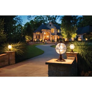 Halleron 3-Light Londonderry Aluminum Hardwired Waterproof Outdoor Post Light with No Bulbs Included (1-Pack)