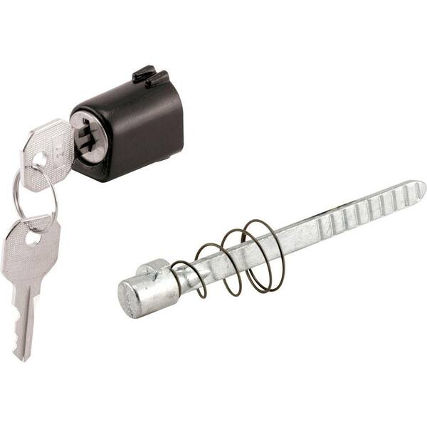 Prime-Line Keyed Locking Unit Aluminum Push Button Latch
