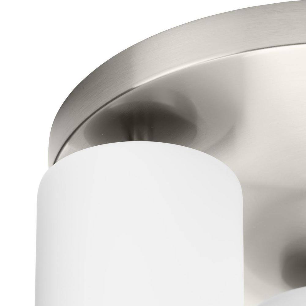 Cofield 3-Light Brushed Nickel Flush Mount with Glass Shades