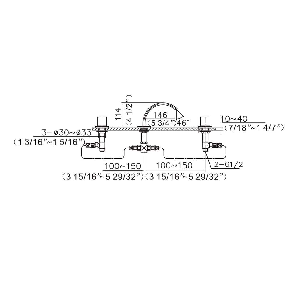 Brushed Nickel Modern Widespread Bathroom Faucet Set