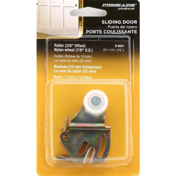 Prime-Line 7/8 in. Nylon, Flat Closet Door Roller (2-Pack) N 6841