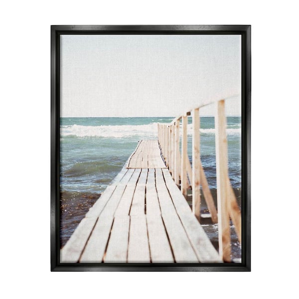 The Stupell Home Decor Collection Waterfront Beach Dock Private