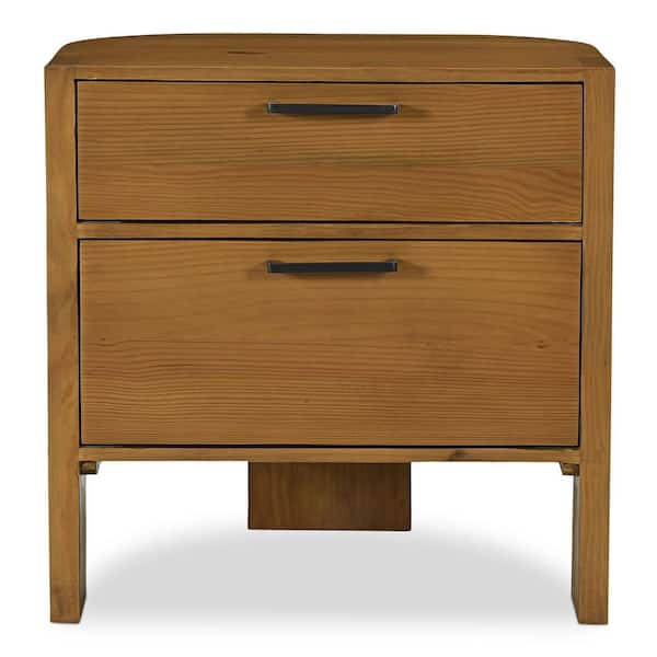 Malachai Brown 2-Drawer 24 in. W Nightstand