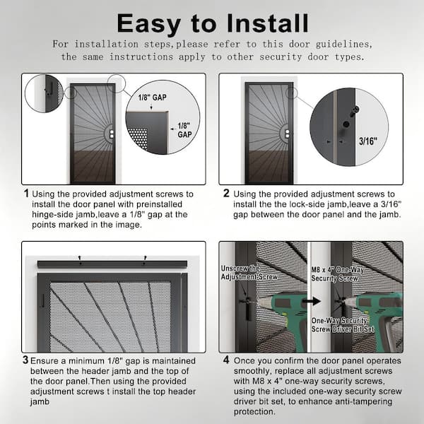 ARK DESIGN 30 in. x 80 in. Universal/Reversible Hinging 15-Grid