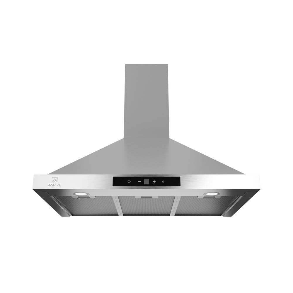 30" Stainless Steel Convertible Wall Mounted Range Hood with LED Lighting