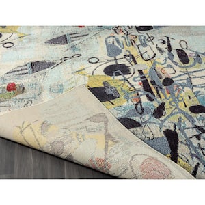 Colorwrks Multi-Colored 8 ft. x 11 ft. Abstract Area Rug