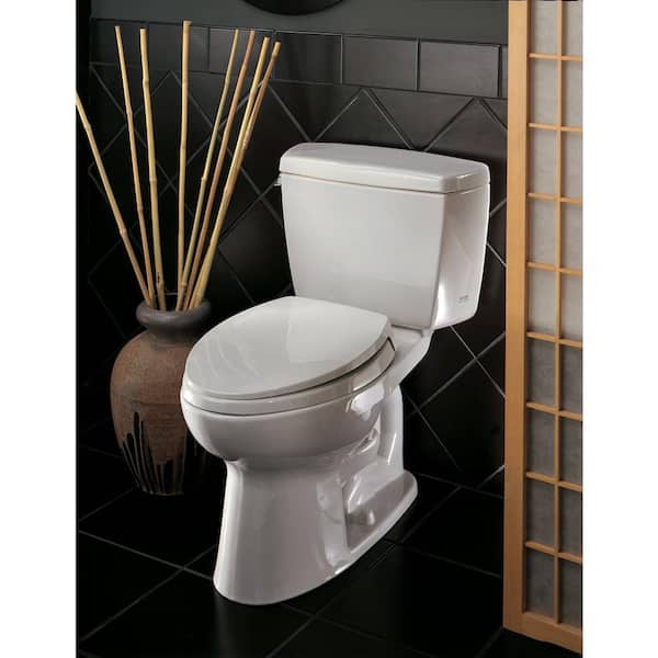 TOTO Drake 2-Piece 1.6 GPF Single Flush Elongated Toilet in Cotton