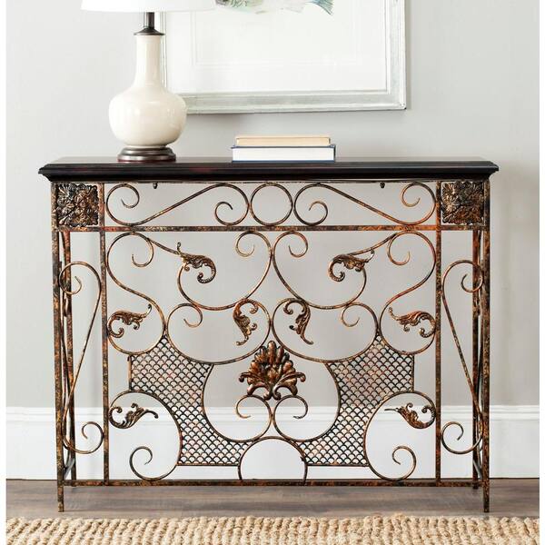 Safavieh Brenda Antique Brown Console Table