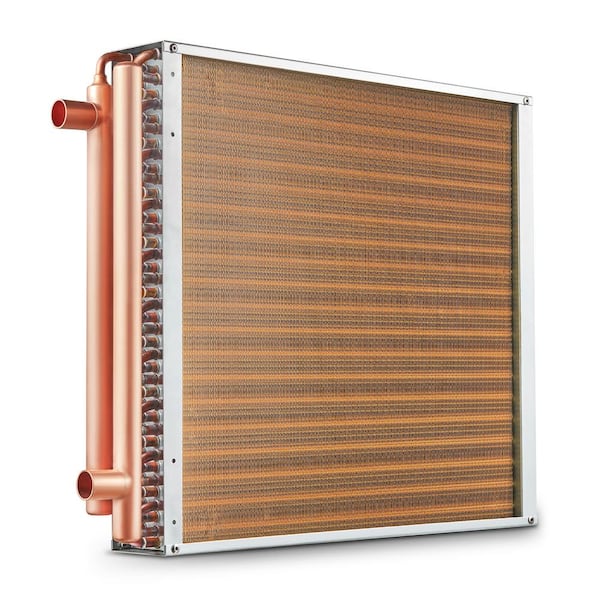 VEVOR Heat Exchanger Water to Air 20 in. x 20 in. with 3-Row 3/8 in ...