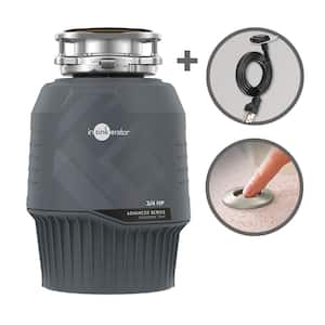 Evolution .75HP, 3/4 HP Garbage Disposal with EZ Connect Power Cord and Dual Outlet Switch in Satin Nickel