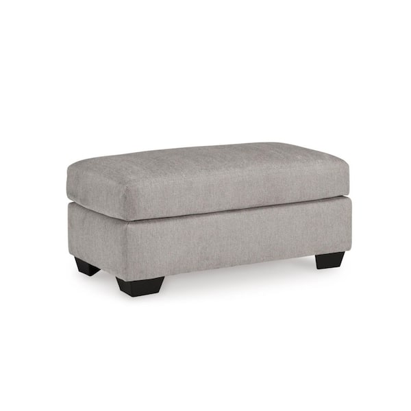 Signature DESIGN BY ASHLEY Avenal Park Gray Polyester Rectangle Cocktail Medium Ottoman