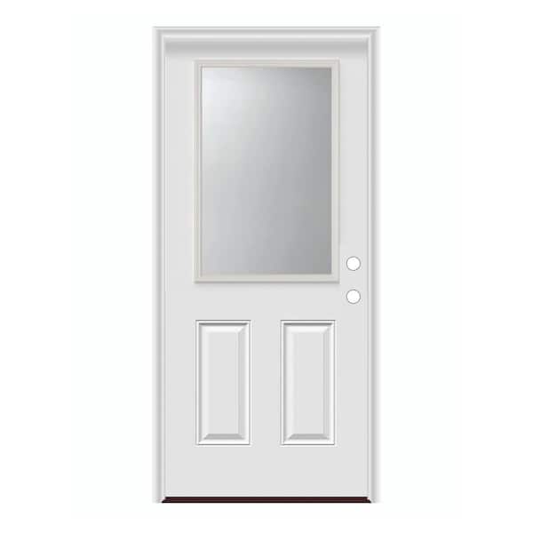 GENESIS ENTRIES 32 in. x 80 in. Left-Hand/Inswing 1/2-Lite Clear