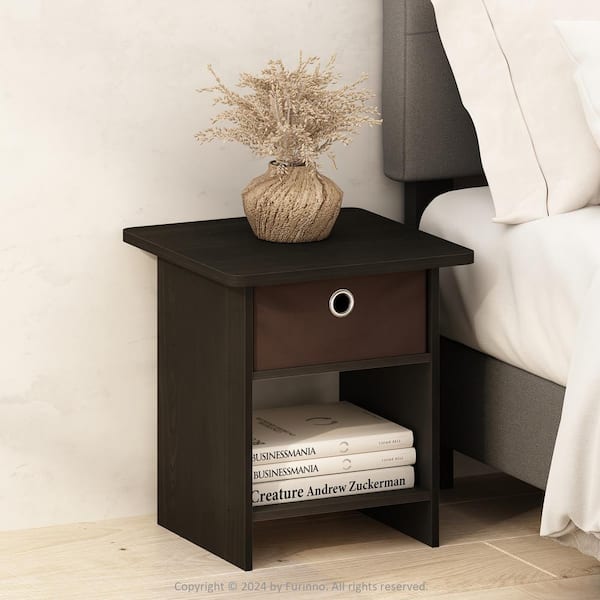 Tidur Espresso/Brown 15.5 in. W Nightstand