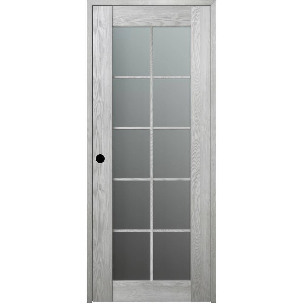 Ribeira Ash 32" x 80" Frosted Glass Pine Prehung Interior Door