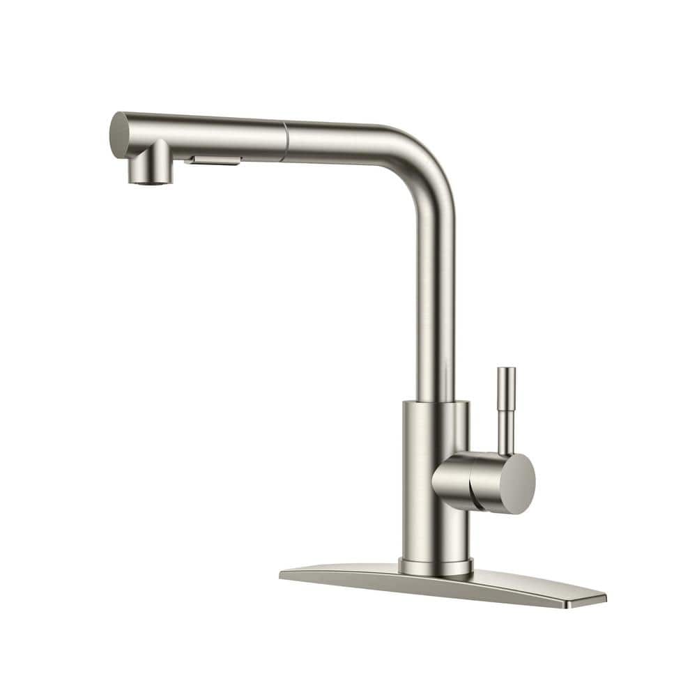 Brushed Nickel 12 in. H Pull Down Sprayer Kitchen Faucet with 360° Spout Swivel price history on PriceWatchPro