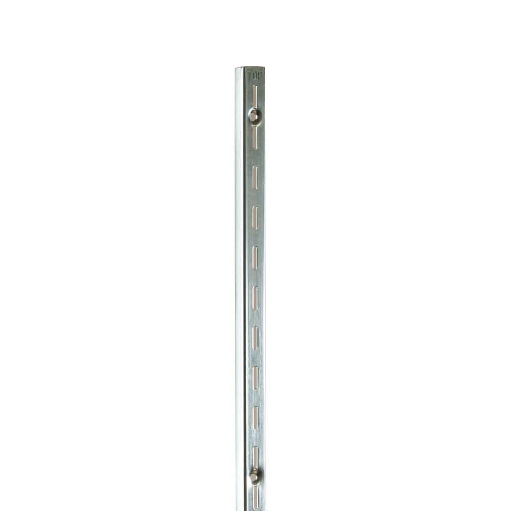 96 in. L Chrome President Line Surface Mount Single Slotted Wall Standard (