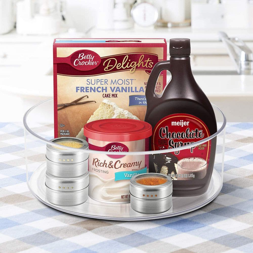 Sorbus 2 Pack Clear Lazy Susan Organizer