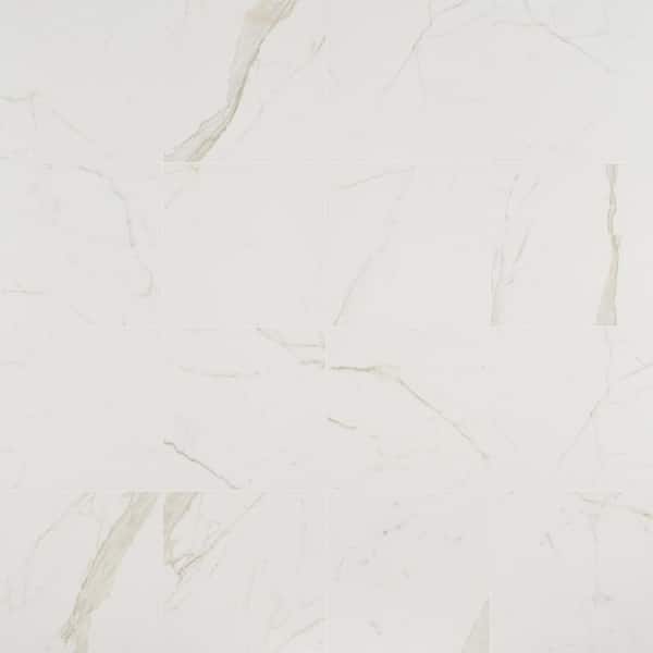 Stazzema Calacatta 12 in. x 12 in. Matte Porcelain Floor and Wall Tile (11 piece / 10.76 sq. ft. / box)