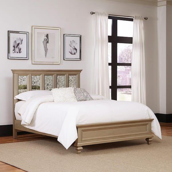 HOMESTYLES Visions Silver Gold Champagne King Bed Frame