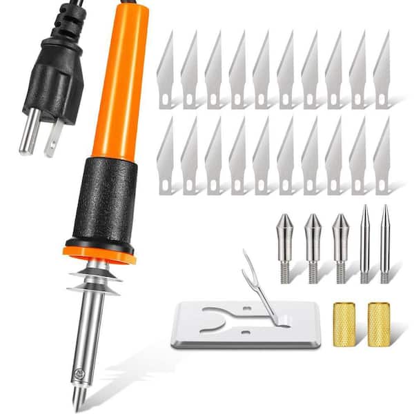 1.57 in. Metal Electric Hot Knife Cutter Tool for Cutting and Carving Soft Thin Foam, Cloth and Stencil (30-Pack)