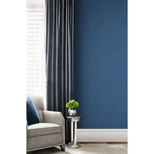 Modern Fabric Texture Blue Paper Non-Pasted Strippable Wallpaper Roll (Cover 60.75 sq. ft.)