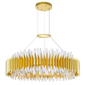 Cityscape 24 Light Chandelier With Satin Gold Finish