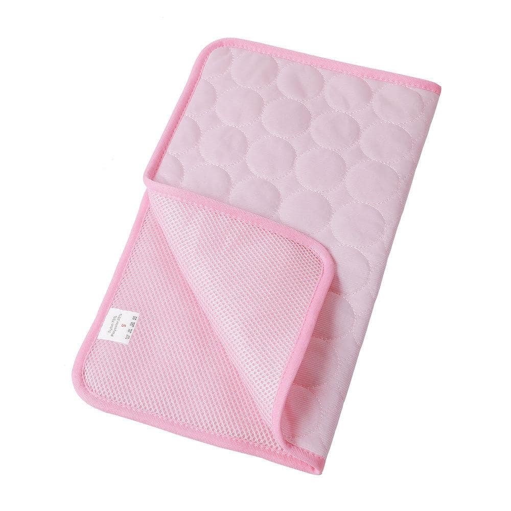 Shatex Large Summer Self-Cooling Mat Pet Bed Breathable Kennel Pad for Dogs Cats Sleep Blanket, Pink
