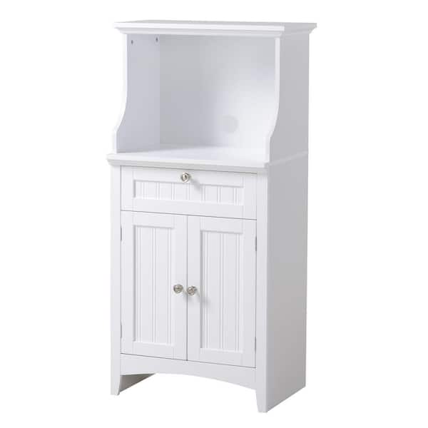 American Furniture Classics OS Home and Office Microwave/Coffee Maker  Utility Cabinet Kitchen cart, White