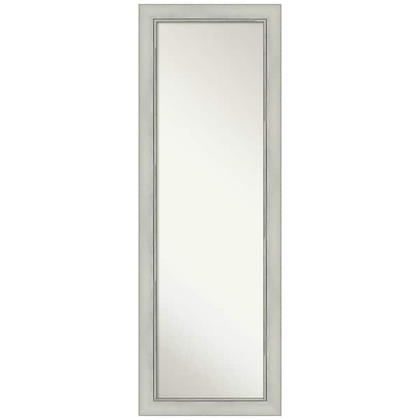 Amanti Art Large Rectangle Black Silver Metallic Hooks Modern Mirror (52 in. H x 18 in. W)