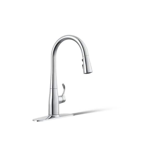 Simplice Single-Handle Pull-Down Sprayer Kitchen Faucet in Polished Chrome