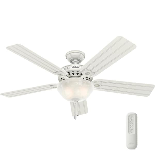 Hunter Beachcomber 52 in. Indoor/Outdoor White Ceiling Fan With LED Light Kit and Remote