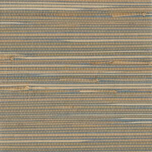 Jissai Mariner Blue Grasscloth Non-Pasted Wallpaper Roll (Covers 72 Sq. Ft.)