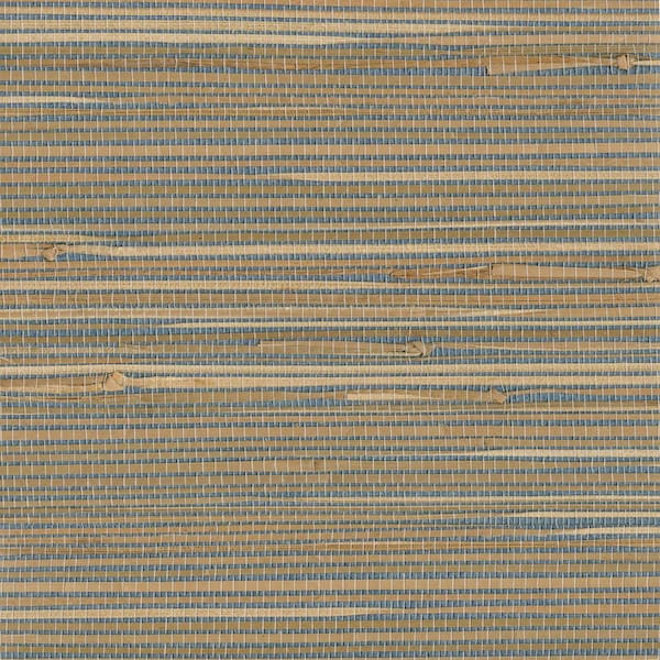 Kenneth James Jissai Mariner Blue Grasscloth Non-Pasted Wallpaper Roll (Covers 72 Sq. Ft.)