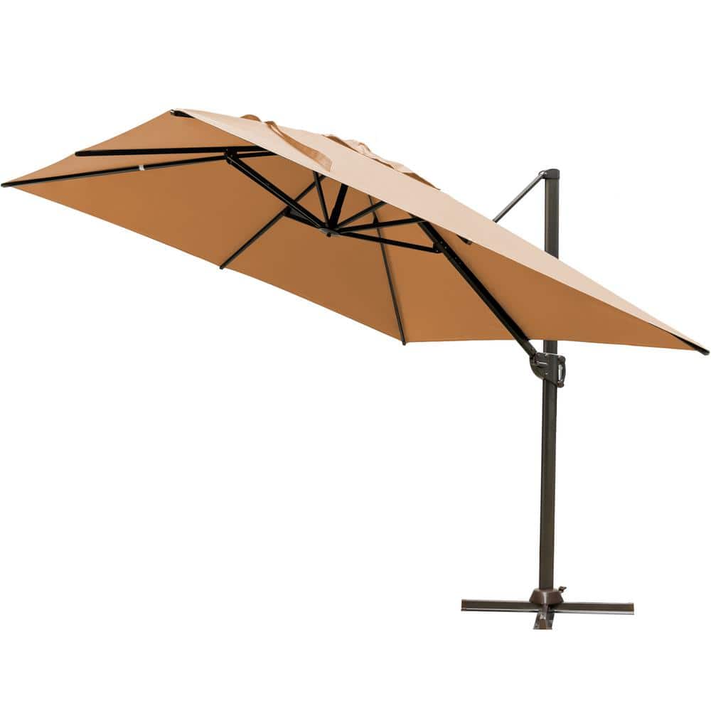 Crestlive Products 10 ft. Aluminum Cantilever Tilt Patio Umbrella in