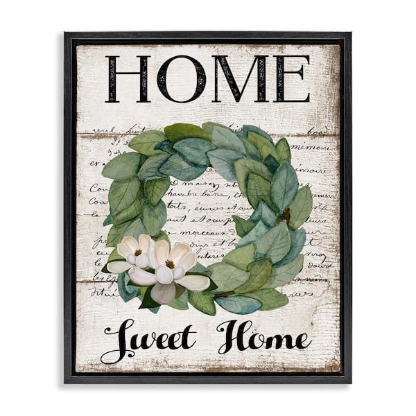 Stupell Industries Rustic Welcoming Phrase by Creatif Belle Black Floater Frame Nature Graphic Art Print 31 in. x 25 in.