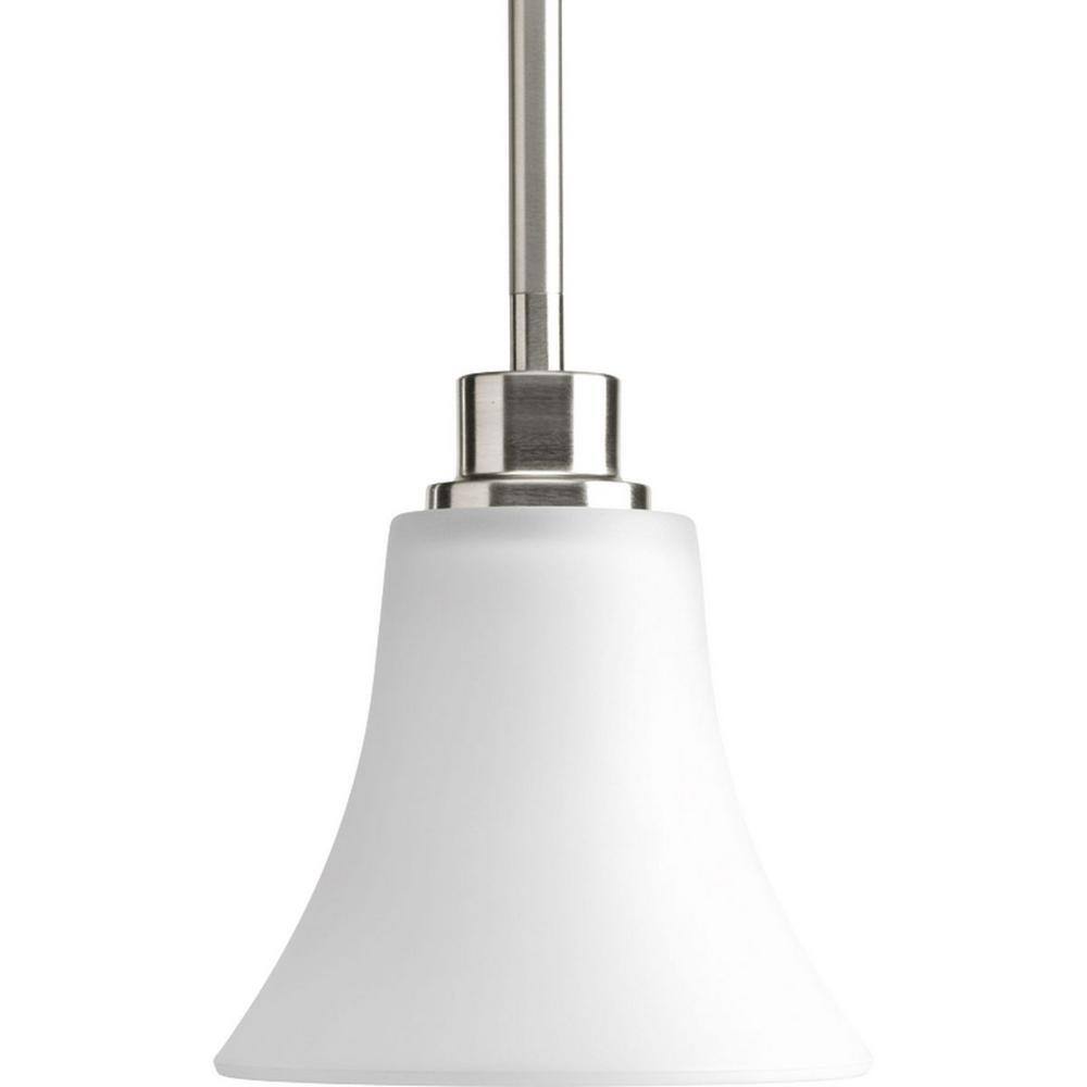 Joy Brushed Nickel Mini Pendant with Fluted Glass Shade