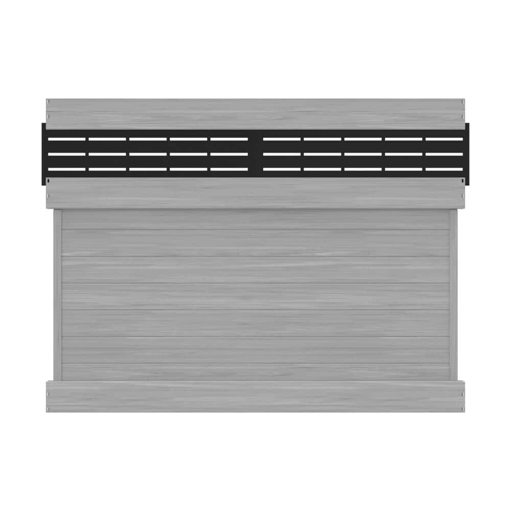 Horizontal Boardwalk 6 ft. H x 8 ft. W Coastal Cedar Framed Flat Top Semi-Privacy Vinyl Fence Panel (Unassembled) price history on PriceWatchPro