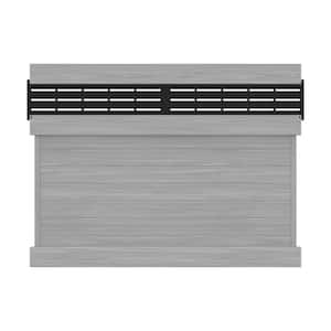 Freedom Sanibel 6-ft H x 4-ft W Driftwood Vinyl Flat-top Fence Panel (Unassembled)